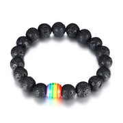 Rainbow Bead Pride Bracelet