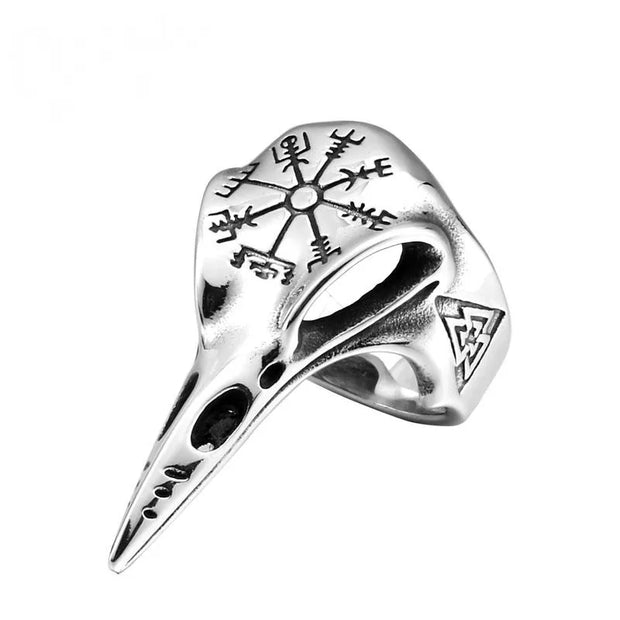 Vegvisir skull Ring