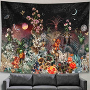 Psychedelic Moon Starry Tapestry