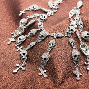 Fashion Skeleton Department Skull Cross Crystal Jewelry