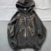 Skeleton Zipper Sweatshirt