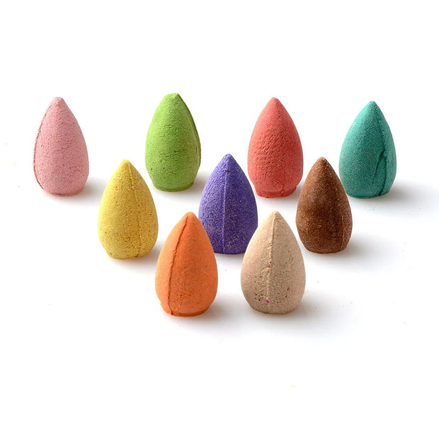 Colorful Floral Incense Cone Set