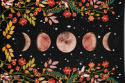 Psychedelic Moon Starry Tapestry