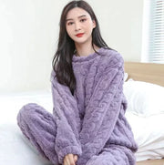 Pure Color Velvet Cotton Pajamas