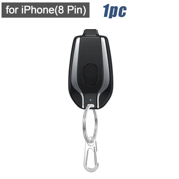 Compact Keychain Emergency Phone Charger Power Bank