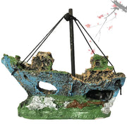 Aquarium Resin Ornament Pirate Ship Wreck