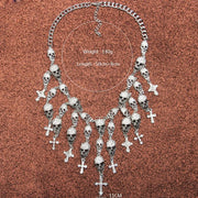 Fashion Skeleton Department Skull Cross Crystal Jewelry