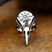 Vegvisir skull Ring